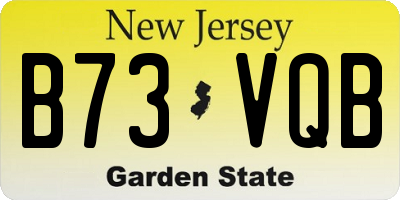 NJ license plate B73VQB