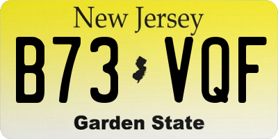 NJ license plate B73VQF