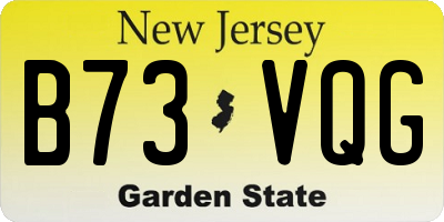 NJ license plate B73VQG