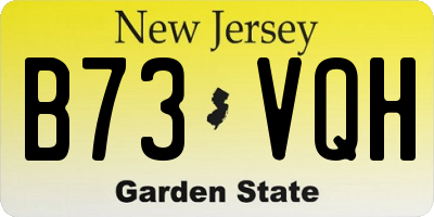 NJ license plate B73VQH