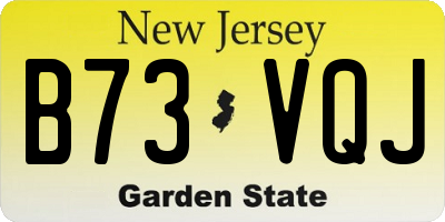 NJ license plate B73VQJ