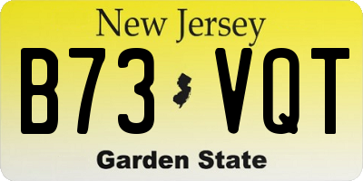 NJ license plate B73VQT