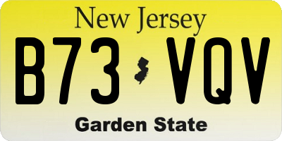 NJ license plate B73VQV