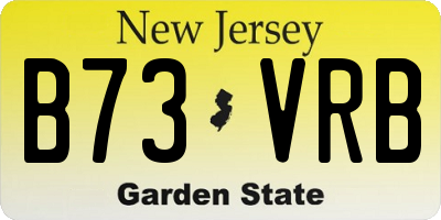 NJ license plate B73VRB