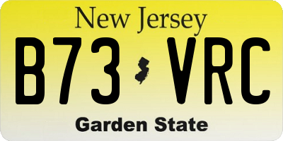 NJ license plate B73VRC