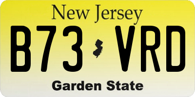 NJ license plate B73VRD