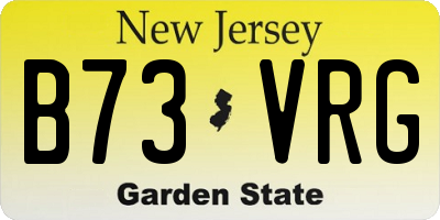 NJ license plate B73VRG