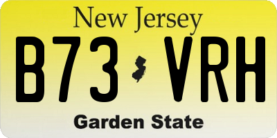 NJ license plate B73VRH