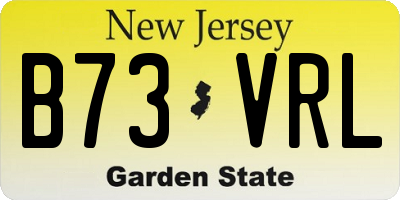 NJ license plate B73VRL