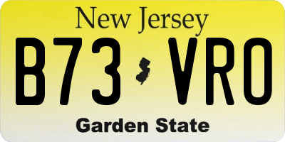 NJ license plate B73VRO
