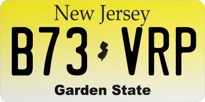 NJ license plate B73VRP