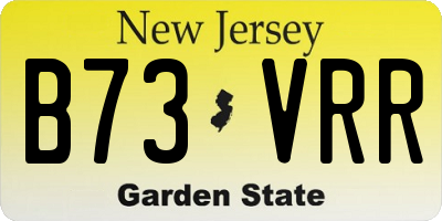 NJ license plate B73VRR