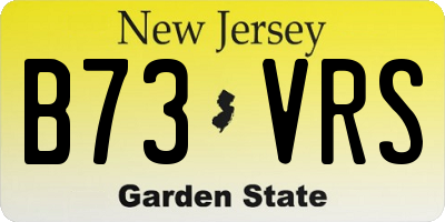 NJ license plate B73VRS