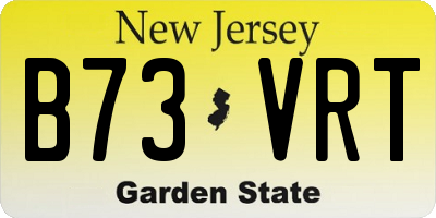 NJ license plate B73VRT