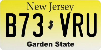 NJ license plate B73VRU