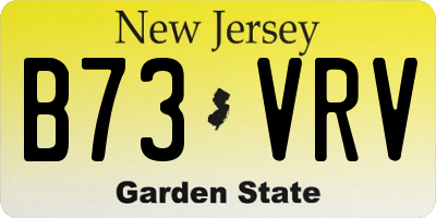 NJ license plate B73VRV