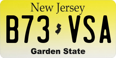 NJ license plate B73VSA