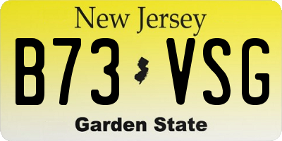 NJ license plate B73VSG