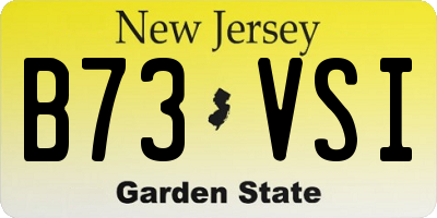 NJ license plate B73VSI