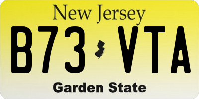 NJ license plate B73VTA