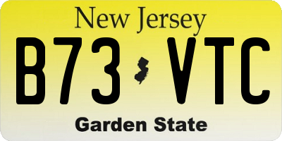 NJ license plate B73VTC