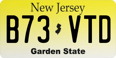 NJ license plate B73VTD