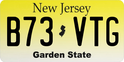 NJ license plate B73VTG