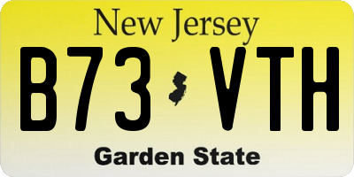 NJ license plate B73VTH