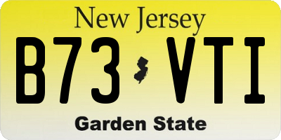 NJ license plate B73VTI