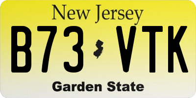 NJ license plate B73VTK