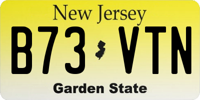 NJ license plate B73VTN