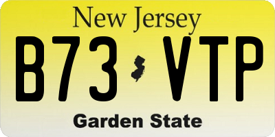 NJ license plate B73VTP