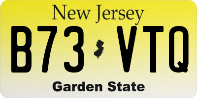 NJ license plate B73VTQ