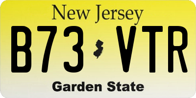 NJ license plate B73VTR