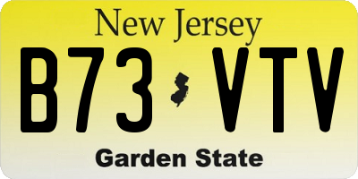 NJ license plate B73VTV