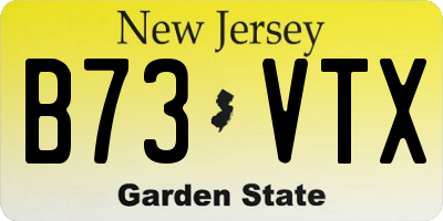 NJ license plate B73VTX