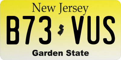 NJ license plate B73VUS