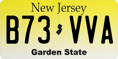 NJ license plate B73VVA