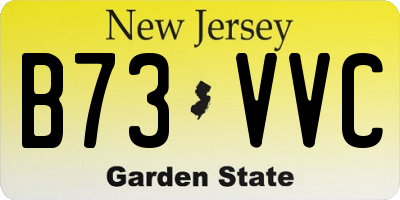 NJ license plate B73VVC