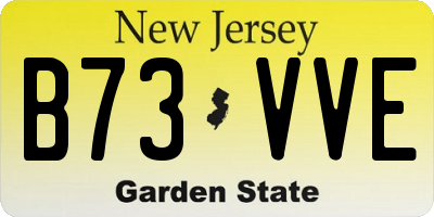 NJ license plate B73VVE