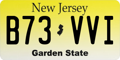 NJ license plate B73VVI