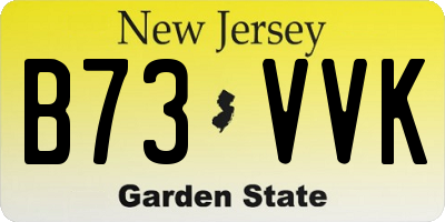 NJ license plate B73VVK