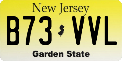 NJ license plate B73VVL