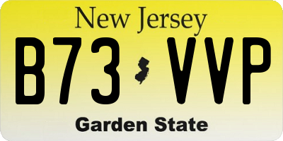 NJ license plate B73VVP