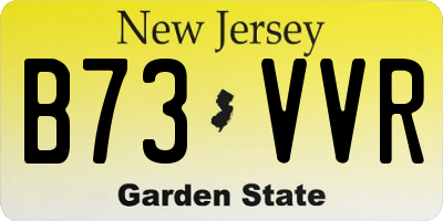 NJ license plate B73VVR