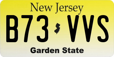 NJ license plate B73VVS