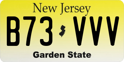 NJ license plate B73VVV