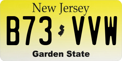 NJ license plate B73VVW