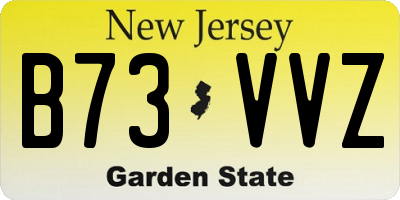 NJ license plate B73VVZ