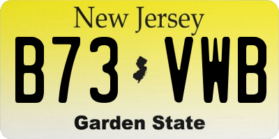 NJ license plate B73VWB
